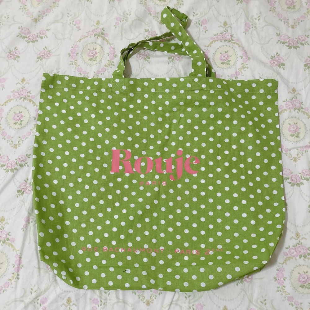 Rouje green tote bag